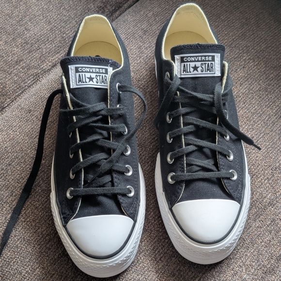 Converse Shoes - Converse Platform Black and White Classic Canvas Sneakers